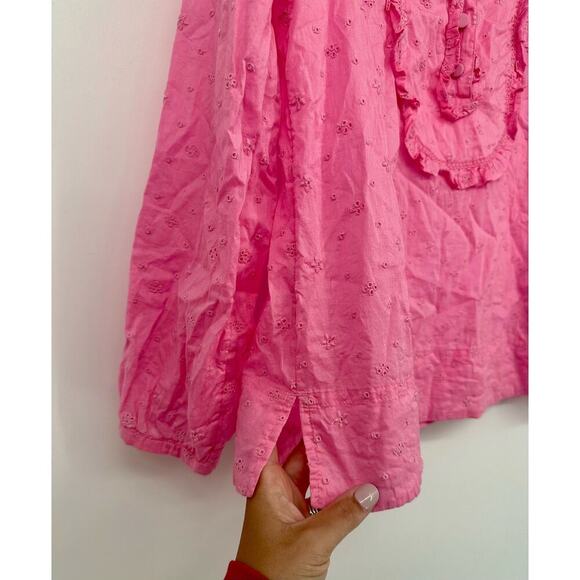 J. Crew Long-sleeve ruffle shirt in floral eyelet - Picture 6 of 9